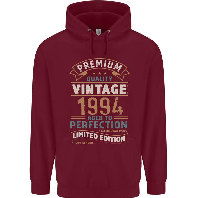 Premium Vintage 29th Birthday 1994 Mens 80% Cotton Hoodie Maroon