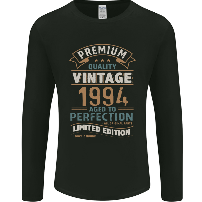 Premium Vintage 29th Birthday 1994 Mens Long Sleeve T-Shirt Black