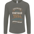 Premium Vintage 29th Birthday 1994 Mens Long Sleeve T-Shirt Charcoal