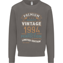 Premium Vintage 29th Birthday 1994 Mens Sweatshirt Jumper Charcoal