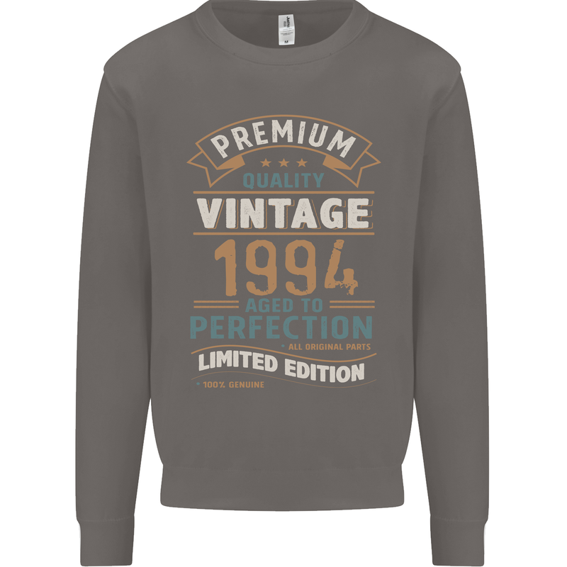 Premium Vintage 29th Birthday 1994 Mens Sweatshirt Jumper Charcoal