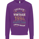 Premium Vintage 29th Birthday 1994 Mens Sweatshirt Jumper Purple