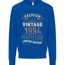 Premium Vintage 29th Birthday 1994 Mens Sweatshirt Jumper Royal Blue