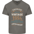 Premium Vintage 29th Birthday 1994 Mens V-Neck Cotton T-Shirt Charcoal