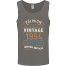 Premium Vintage 29th Birthday 1994 Mens Vest Tank Top Charcoal