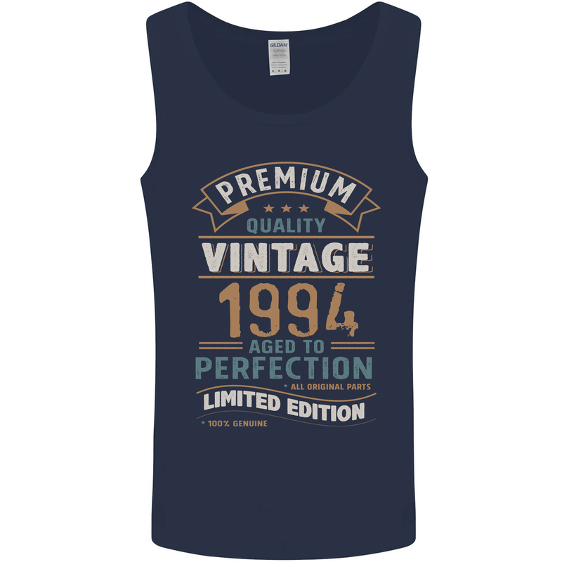 Premium Vintage 29th Birthday 1994 Mens Vest Tank Top Navy Blue
