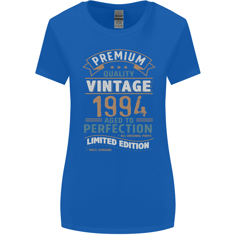 Premium Vintage 29th Birthday 1994 Womens Wider Cut T-Shirt Royal Blue