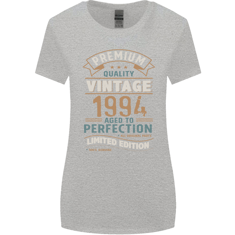 Premium Vintage 29th Birthday 1994 Womens Wider Cut T-Shirt Sports Grey