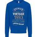 Premium Vintage 30th Birthday 1993 Mens Sweatshirt Jumper Royal Blue