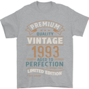 Premium Vintage 30th Birthday 1993 Mens T-Shirt 100% Cotton Sports Grey