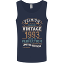 Premium Vintage 30th Birthday 1993 Mens Vest Tank Top Navy Blue