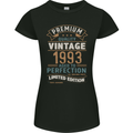 Premium Vintage 30th Birthday 1993 Womens Petite Cut T-Shirt Black