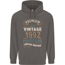 Premium Vintage 31st Birthday 1992 Mens 80% Cotton Hoodie Charcoal