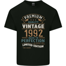 Premium Vintage 31st Birthday 1992 Mens Cotton T-Shirt Tee Top Black