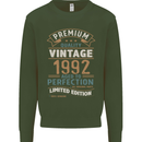 Premium Vintage 31st Birthday 1992 Mens Sweatshirt Jumper Forest Green