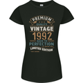 Premium Vintage 31st Birthday 1992 Womens Petite Cut T-Shirt Black