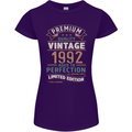 Premium Vintage 31st Birthday 1992 Womens Petite Cut T-Shirt Purple