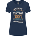 Premium Vintage 32nd Birthday 1991 Womens Wider Cut T-Shirt Navy Blue