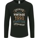Premium Vintage 33rd Birthday 1990 Mens Long Sleeve T-Shirt Black