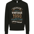 Premium Vintage 33rd Birthday 1990 Mens Sweatshirt Jumper Black