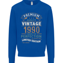 Premium Vintage 33rd Birthday 1990 Mens Sweatshirt Jumper Royal Blue