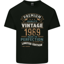 Premium Vintage 34th Birthday 1989 Mens Cotton T-Shirt Tee Top Black