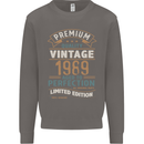 Premium Vintage 34th Birthday 1989 Mens Sweatshirt Jumper Charcoal