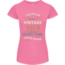 Premium Vintage 34th Birthday 1989 Womens Petite Cut T-Shirt Azalea