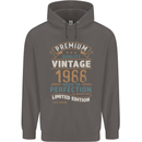Premium Vintage 35th Birthday 1988 Mens 80% Cotton Hoodie Charcoal
