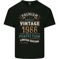 Premium Vintage 35th Birthday 1988 Mens Cotton T-Shirt Tee Top Black