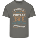 Premium Vintage 35th Birthday 1988 Mens Cotton T-Shirt Tee Top Charcoal