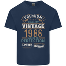 Premium Vintage 35th Birthday 1988 Mens Cotton T-Shirt Tee Top Navy Blue