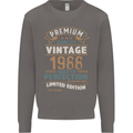 Premium Vintage 35th Birthday 1988 Mens Sweatshirt Jumper Charcoal