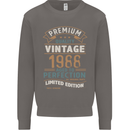Premium Vintage 35th Birthday 1988 Mens Sweatshirt Jumper Charcoal