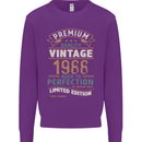 Premium Vintage 35th Birthday 1988 Mens Sweatshirt Jumper Purple