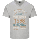 Premium Vintage 35th Birthday 1988 Mens V-Neck Cotton T-Shirt Sports Grey