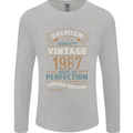 Premium Vintage 36th Birthday 1987 Mens Long Sleeve T-Shirt Sports Grey