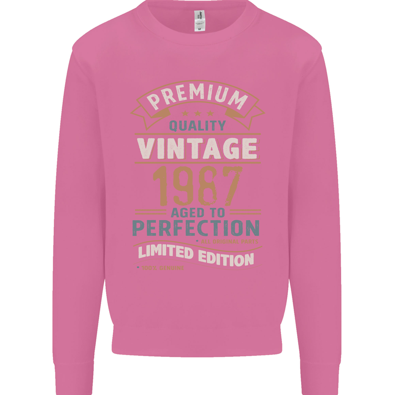 Premium Vintage 36th Birthday 1987 Mens Sweatshirt Jumper Azalea