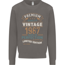 Premium Vintage 36th Birthday 1987 Mens Sweatshirt Jumper Charcoal