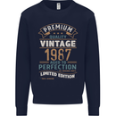 Premium Vintage 36th Birthday 1987 Mens Sweatshirt Jumper Navy Blue