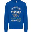 Premium Vintage 36th Birthday 1987 Mens Sweatshirt Jumper Royal Blue