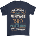 Premium Vintage 36th Birthday 1987 Mens T-Shirt 100% Cotton Navy Blue