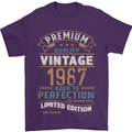 Premium Vintage 36th Birthday 1987 Mens T-Shirt 100% Cotton Purple