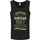 Premium Vintage 36th Birthday 1987 Mens Vest Tank Top Black