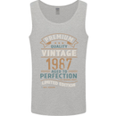 Premium Vintage 36th Birthday 1987 Mens Vest Tank Top Sports Grey