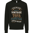 Premium Vintage 37th Birthday 1986 Mens Sweatshirt Jumper Black
