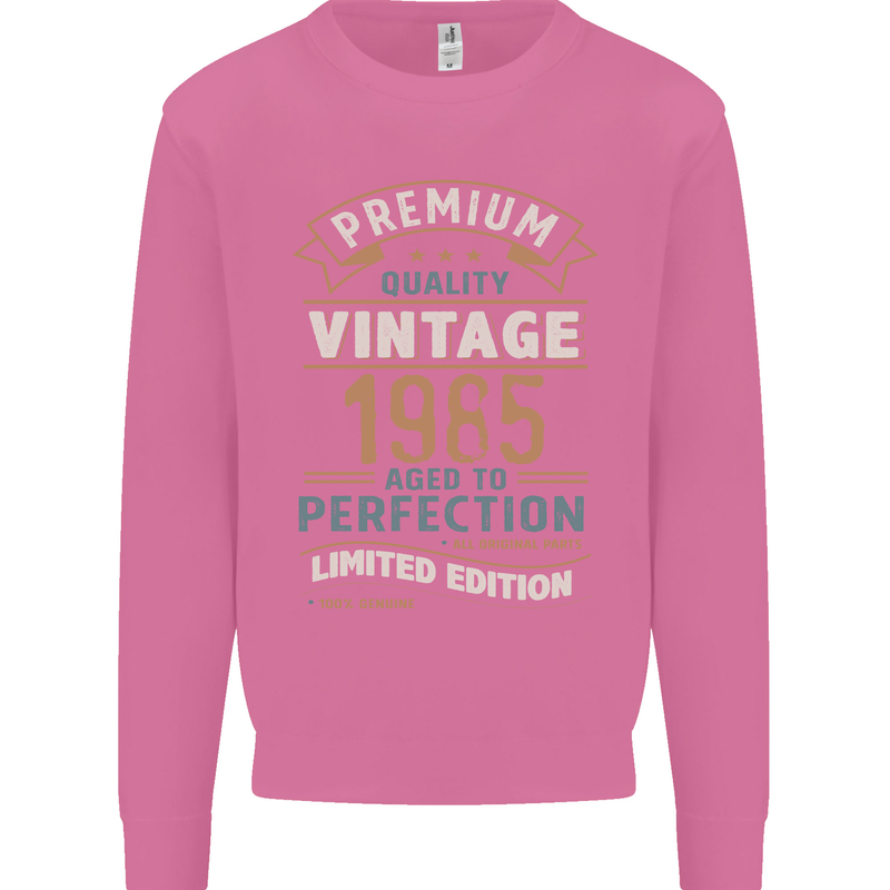 Premium Vintage 38th Birthday 1985 Mens Sweatshirt Jumper Azalea