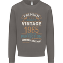 Premium Vintage 38th Birthday 1985 Mens Sweatshirt Jumper Charcoal