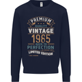 Premium Vintage 38th Birthday 1985 Mens Sweatshirt Jumper Navy Blue