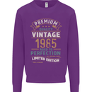 Premium Vintage 38th Birthday 1985 Mens Sweatshirt Jumper Purple